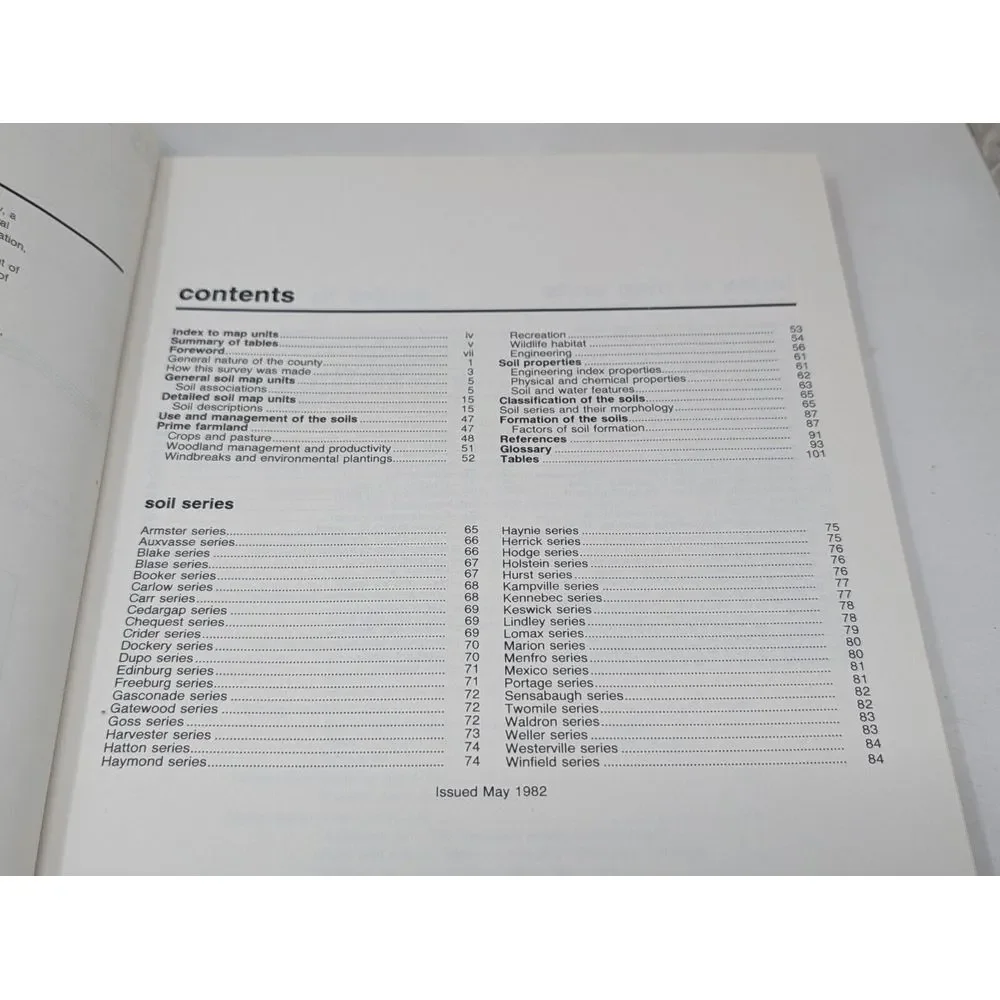 Vintage Book Department Agriculture 1982 Soil Survey & Maps St Charles Missouri‎